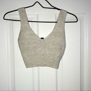 Beige crop top